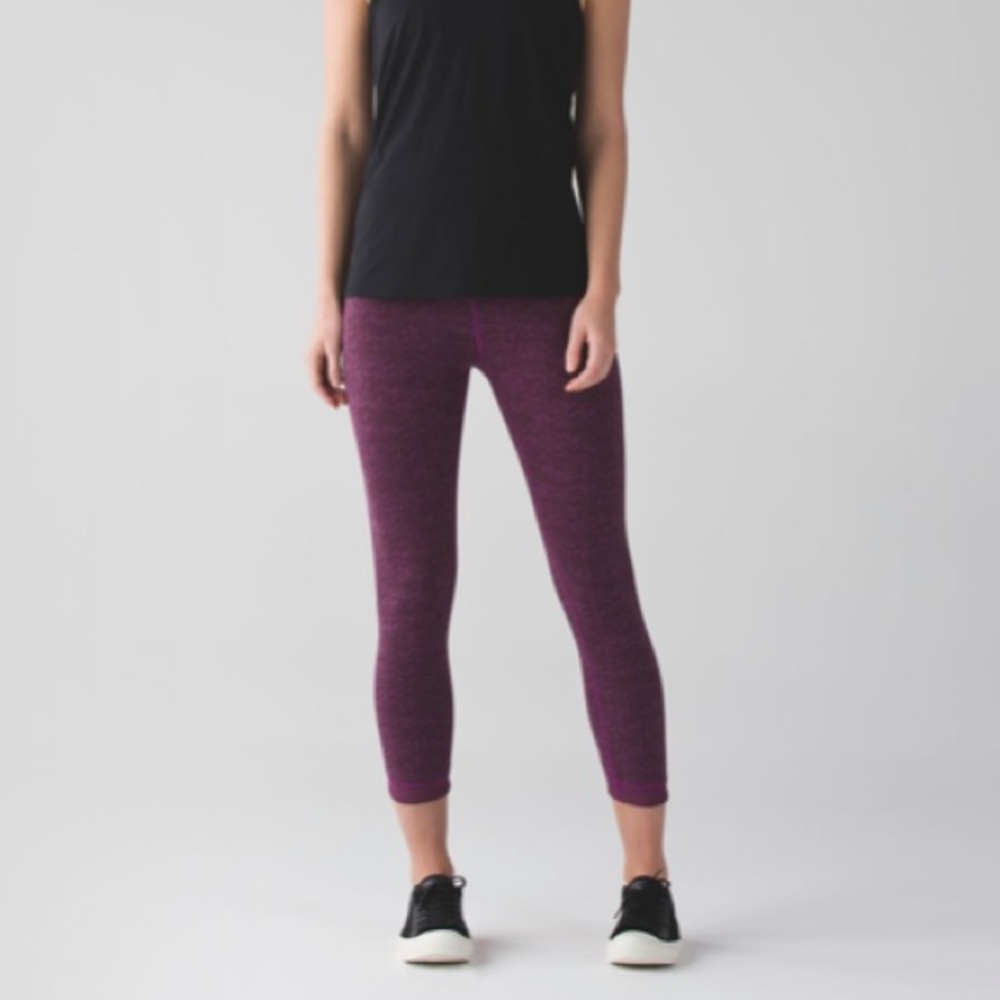 Lululemon Transcend Crop In Red Grape - image 4